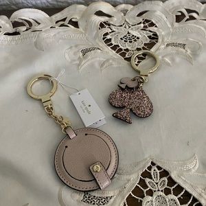 Kate Spade Mirror and Glitter Spade Keychains